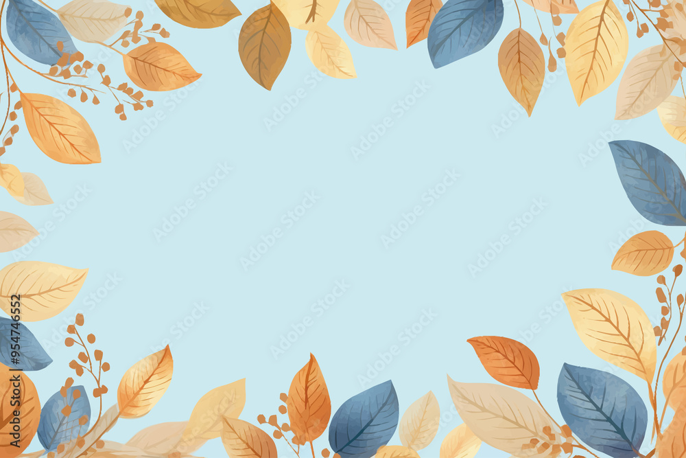 Vector foliage pattern frame Vector foliage pattern frame
