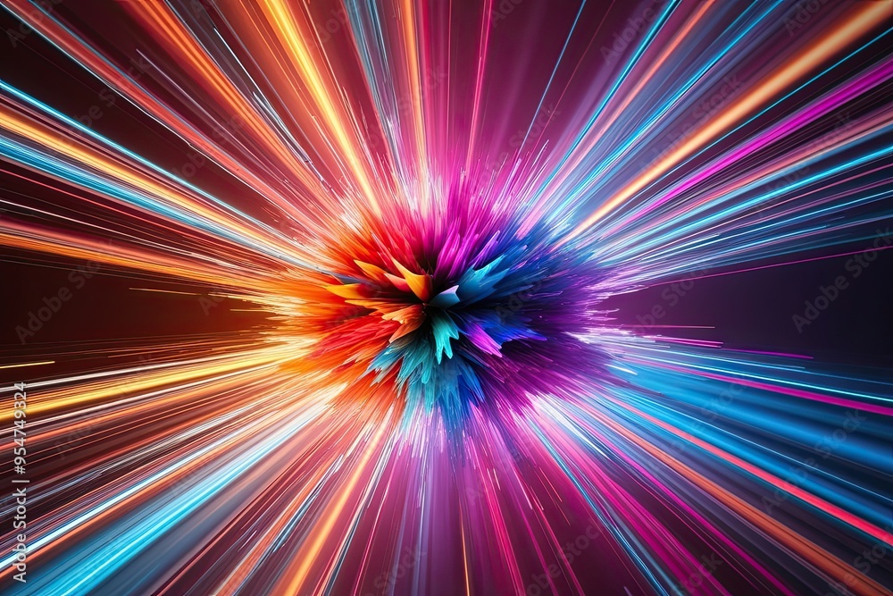 Dynamic 3D Motion Visualization of Vibrant Energy and Colorful Effects Dynamic 3D Motion Visualization of Vibrant Energy and Colorful Effects