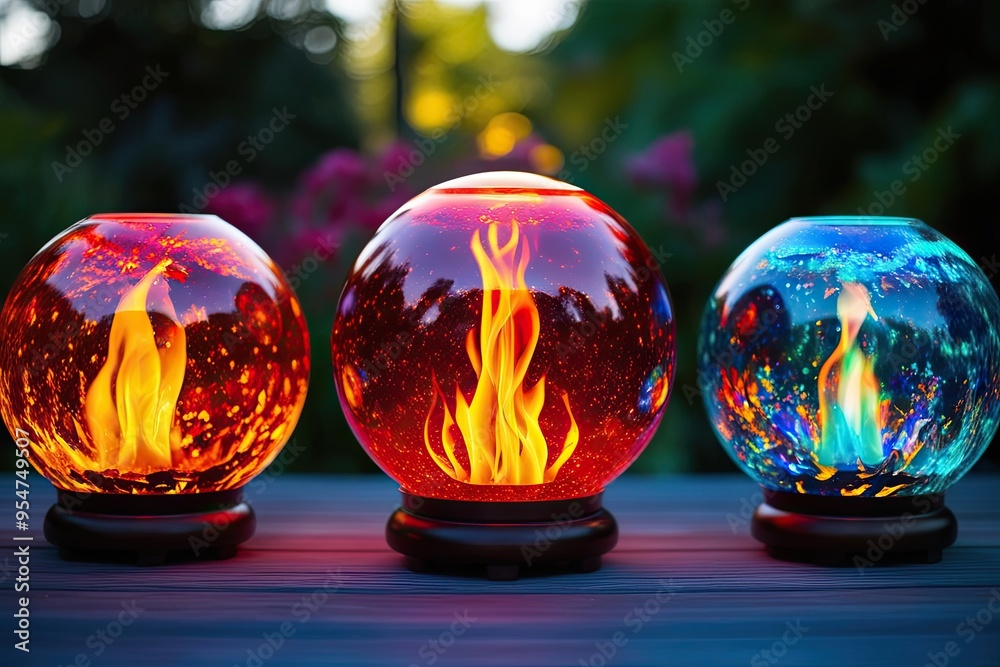 Vibrant Fire Sphere Energy Source with Radiant Light and Colorful Hues Vibrant Fire Sphere Energy Source with Radiant Light and Colorful Hues
