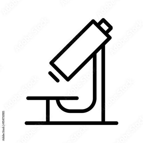 Laboratory, microscope icon in thin line style vector illustration graphic design
