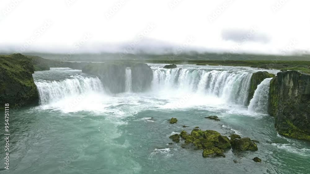 Godafoss is epic waterfall in Iceland which means the Waterfall of Gods Godafoss is epic waterfall in Iceland which means the Waterfall of Gods