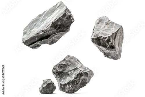 Falling Rocks, Isolated with Transparent Background