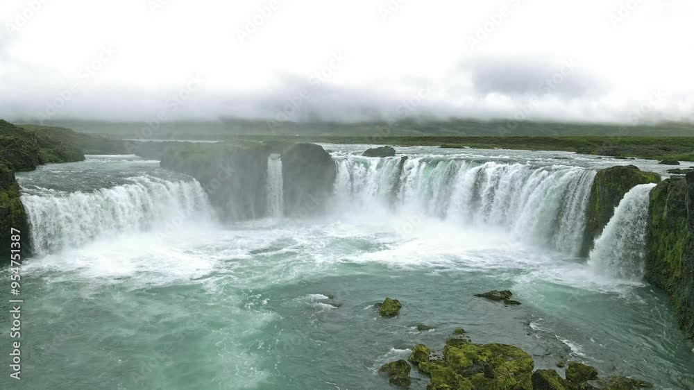 Godafoss is epic waterfall in Iceland which means the Waterfall of Gods Godafoss is epic waterfall in Iceland which means the Waterfall of Gods