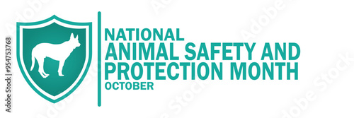 National animal safety and protection month. October. Suitable for greeting card, poster and banner. Vector illustration
