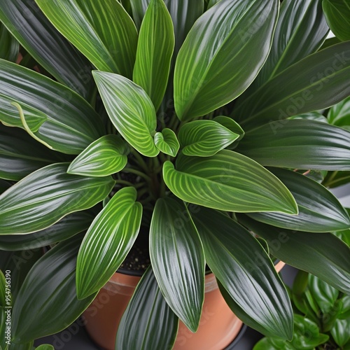 potted houseplant, close up  photo