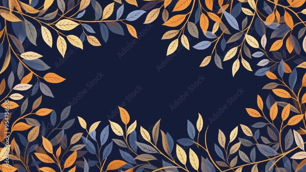 Vector foliage pattern frame Vector foliage pattern frame