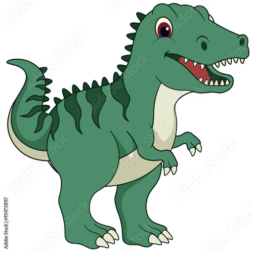 Cute Allosaurus Dinosaur Illustration