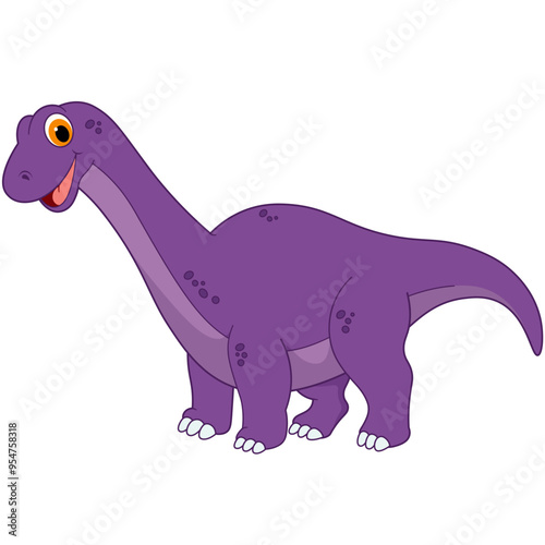Cute Diplodocus Dinosaur Illustration