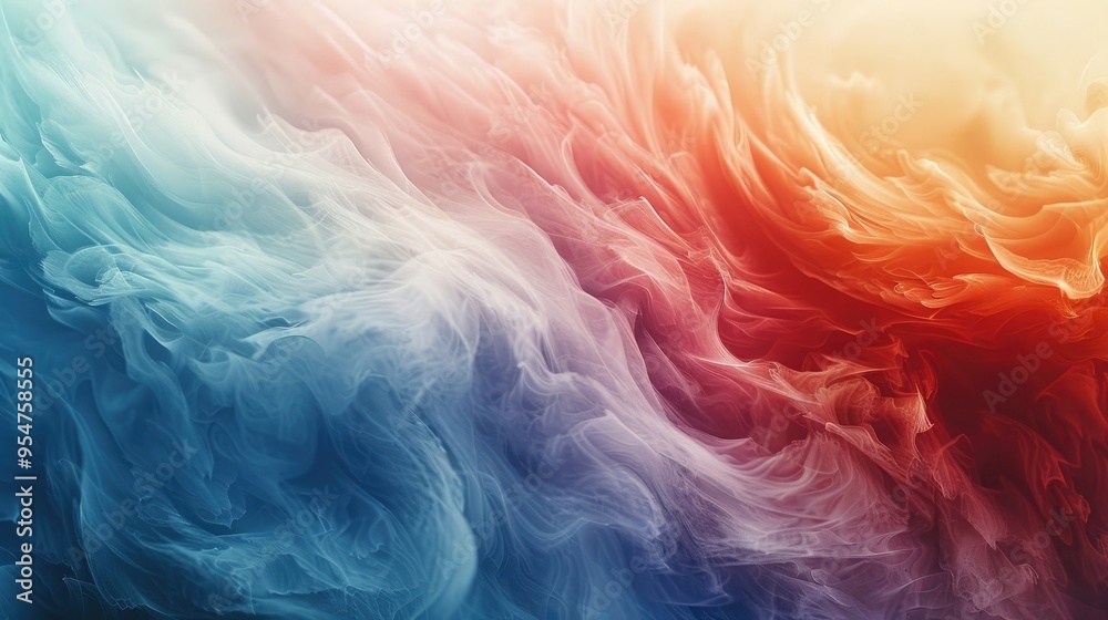 Dynamic waves of color merging into a soft gradient Dynamic waves of color merging into a soft gradient