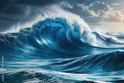 Visualization of Regal Blue Tides and Aggressive Wave Formations