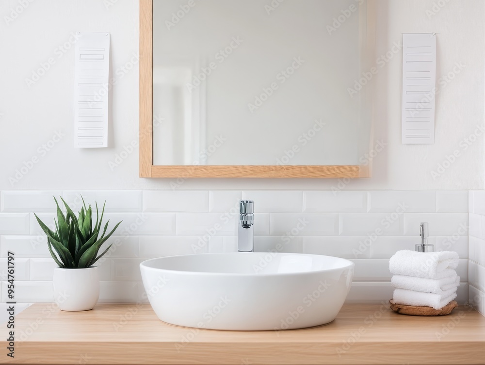 Bright and modern bathroom featuring a stylish sink, sleek mirror, and minimal decor for a fresh and inviting space. Bright and modern bathroom featuring a stylish sink, sleek mirror, and minimal decor for a fresh and inviting space.