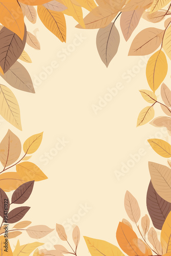 Vector foliage pattern frame