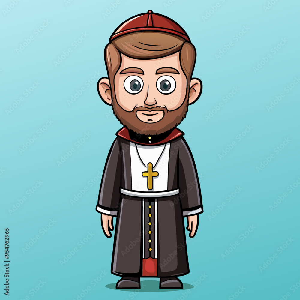 vector illustration of priest vector illustration of priest