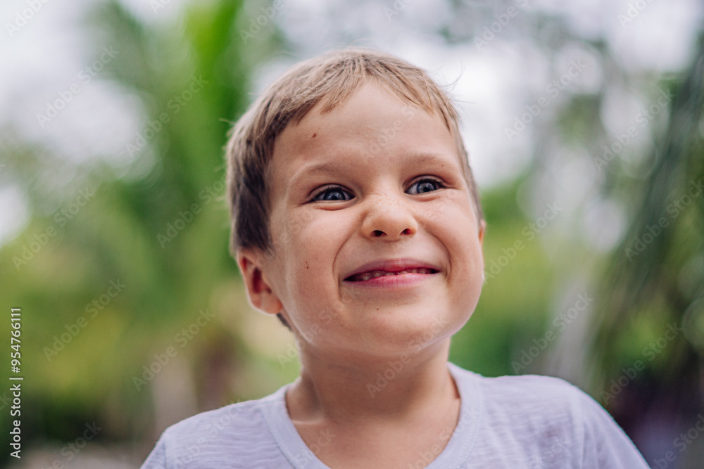 Portrait boy. Happy childhood, sincere emotions, joy of life, family education Portrait boy. Happy childhood, sincere emotions, joy of life, family education