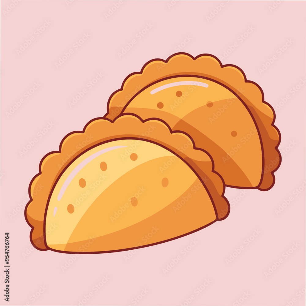 Stylized Empanadas Vector Clip Art: Perfect for Graphics and Design Stylized Empanadas Vector Clip Art: Perfect for Graphics and Design