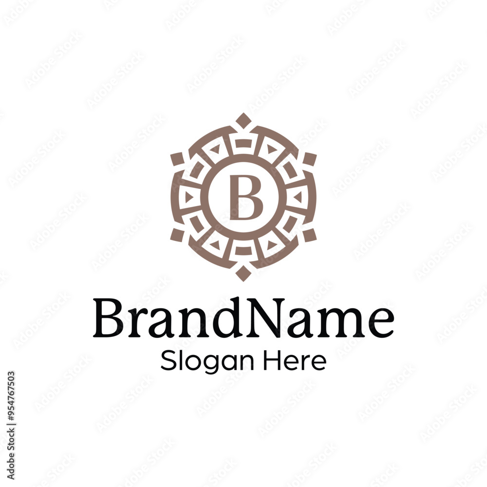 Elegant ornamental emblem premium crest template logo Elegant ornamental emblem premium crest template logo