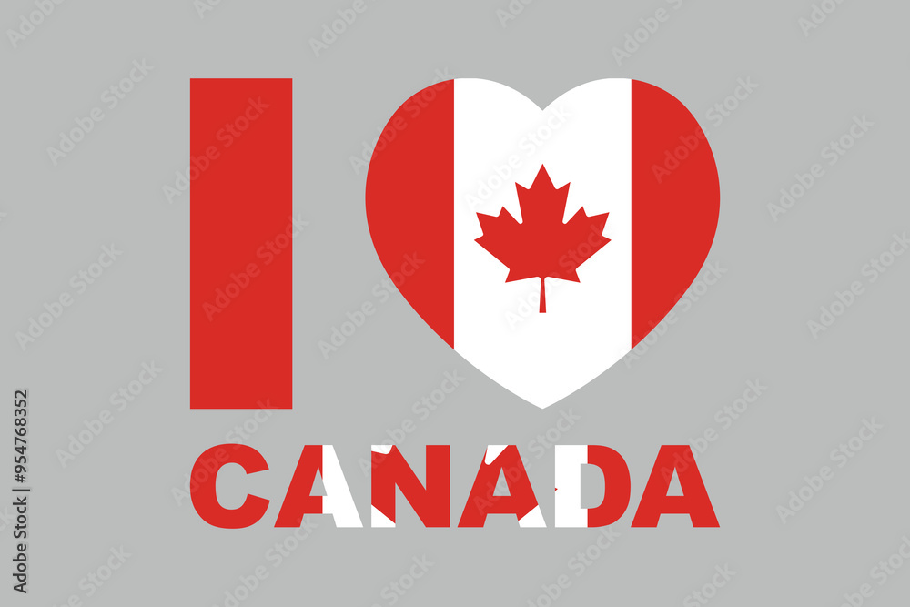 I love Canada Word with heart shape, National Canada flag, vector illustration of Canada flag, National flag of Canada, Happy Canada Day, Canada leaf, Red maple leaf
I love Canada Word with heart shape, National Canada flag, vector illustration of Canada flag, National flag of Canada, Happy Canada Day, Canada leaf, Red maple leaf
