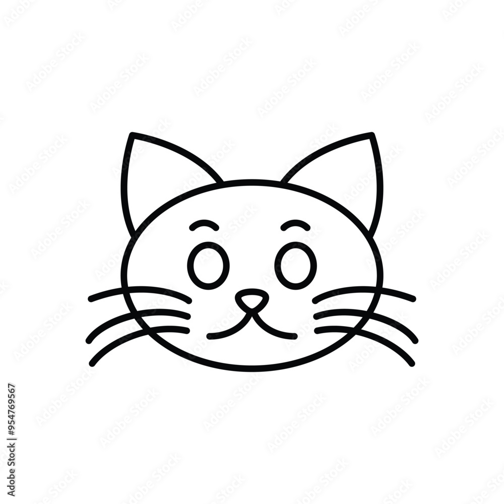Black Cat icon vector stock illustration Black Cat icon vector stock illustration