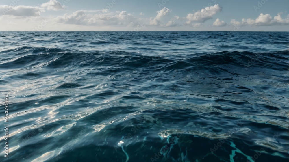 Fototapeta premium Sea water surface cutout image