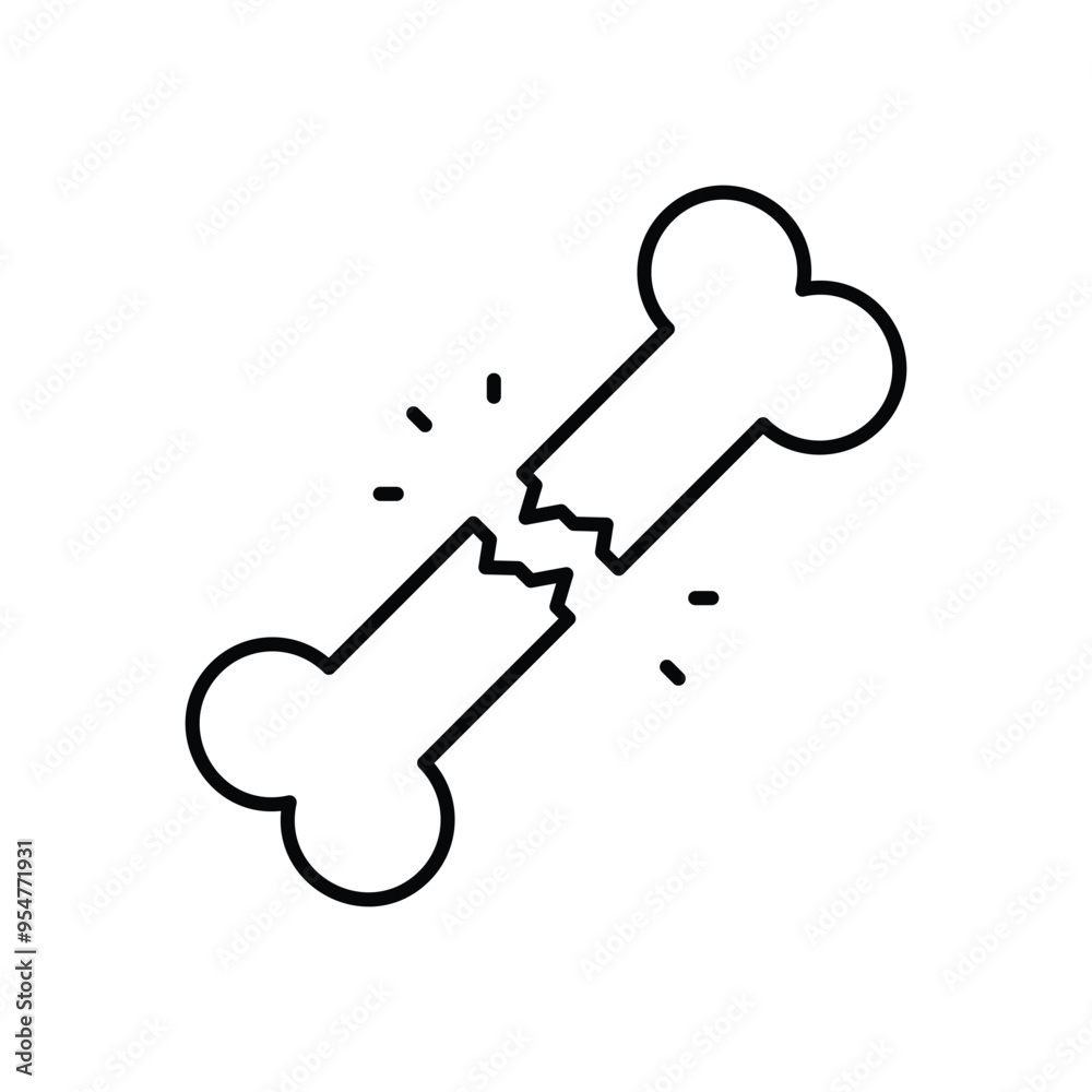 Bones icon vector stock illustration Bones icon vector stock illustration