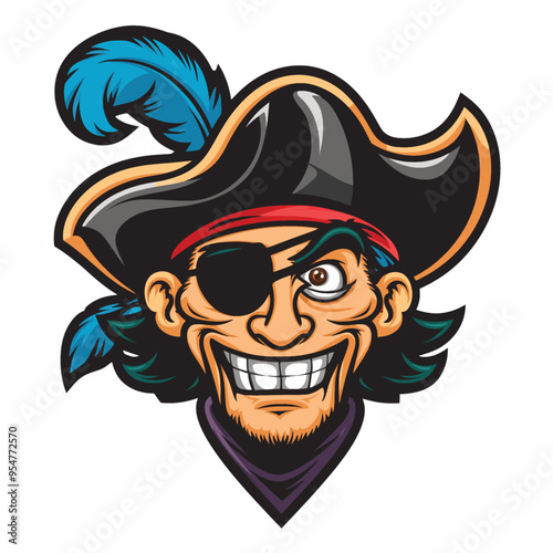 pirate design character on white background