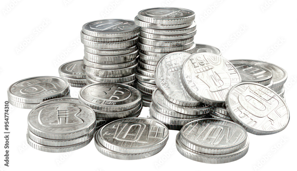 PNG Stacked digital currency coins illustration PNG Stacked digital currency coins illustration