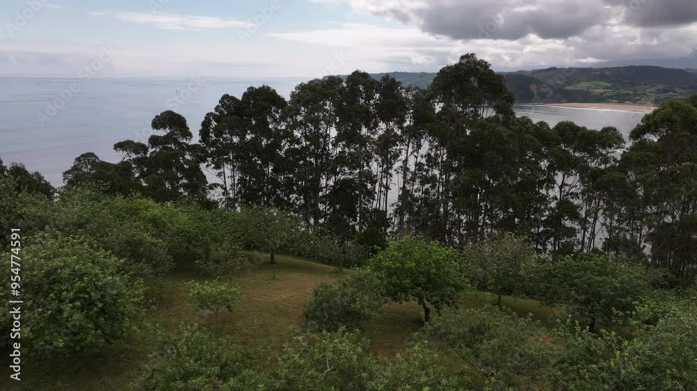 Faro de Tazones en Villaviciosa Asturias con drone