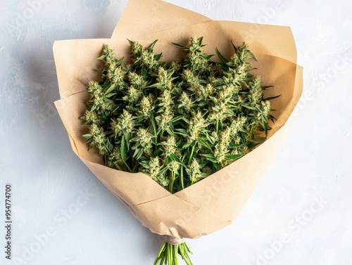 Flowers and weed for mothers' day. photo