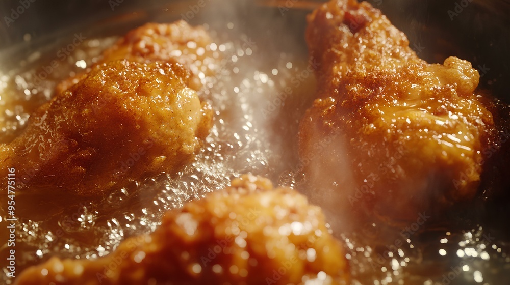 close-up fried chicken close-up fried chicken