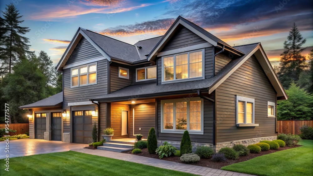 The classic charm of the house with horizontal lap siding comes alive in the warm afternoon sun, its rustic beauty on full display. The classic charm of the house with horizontal lap siding comes alive in the warm afternoon sun, its rustic beauty on full display.