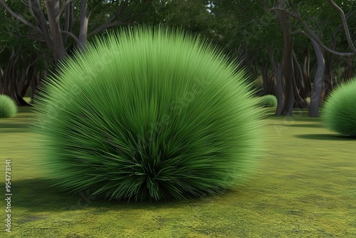 3D Visualization of Casuarina Equisetifolia in Natural Outdoor Habitat photo