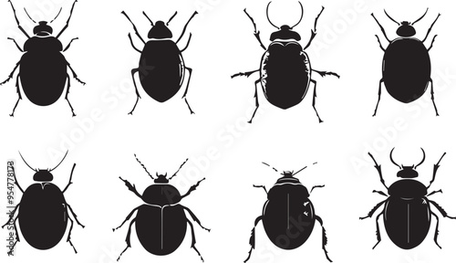 Set bugs. Hand drawn vector illustration	