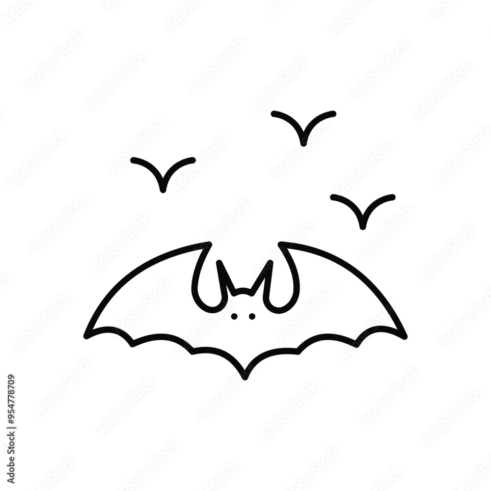 Fototapeta premium Bat Wings icon vector stock illustration