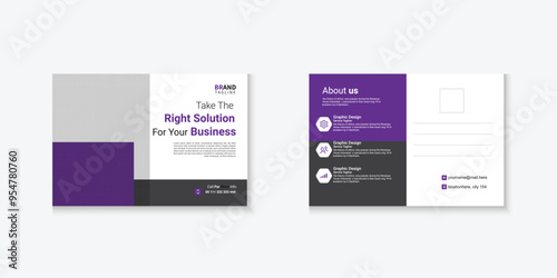 Corporate business postcard template