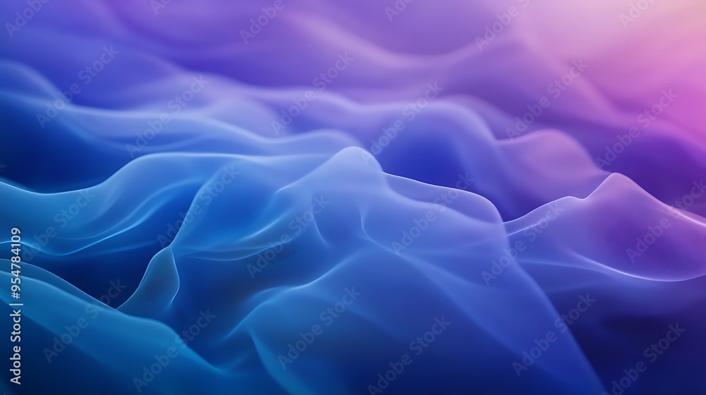 Fototapeta premium Tranquil Gradient: Abstract Background with Cool Blues and Purples