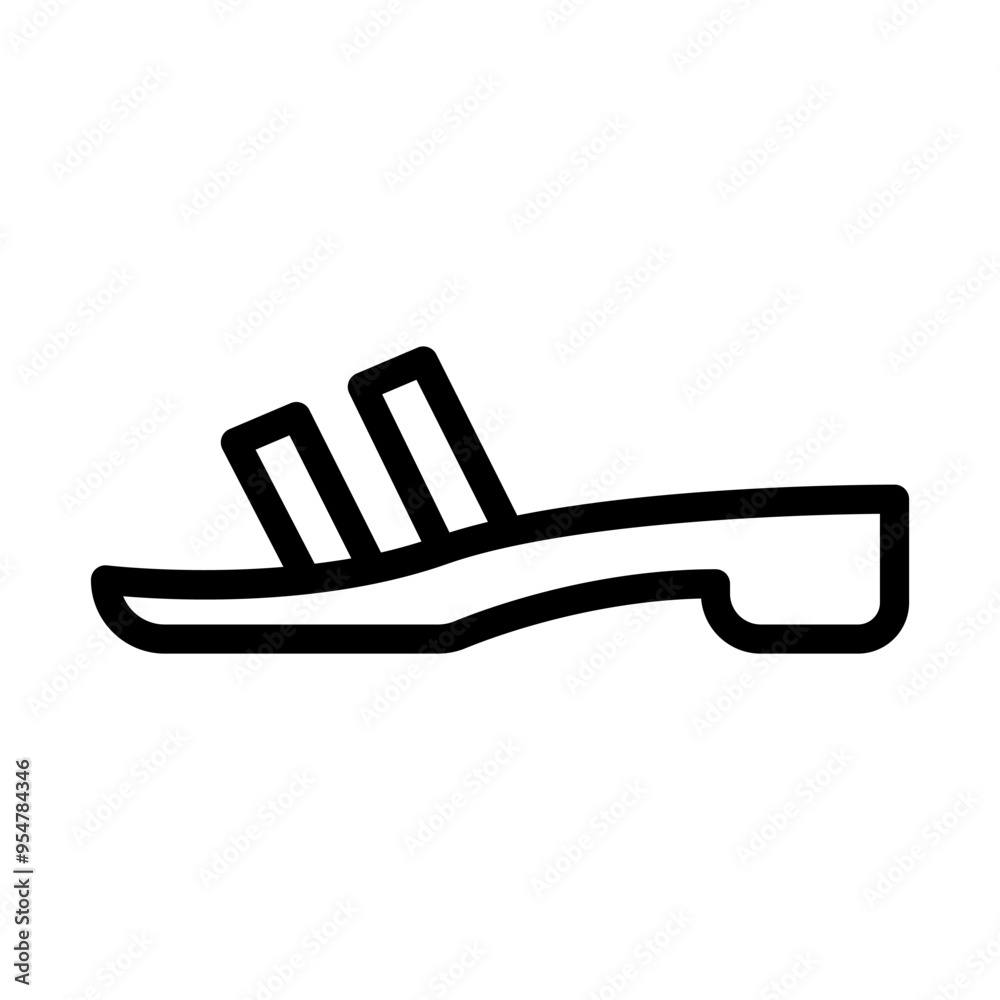 Sandal icon in thin line style vector illustration graphic design Sandal icon in thin line style vector illustration graphic design