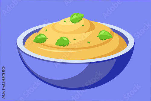 Stylized Hummus Vector Clip Art: Perfect for Graphics and Design