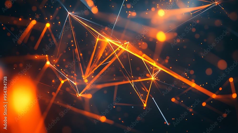 Illuminated Futuristic Abstract Patterns on Dark Background Illuminated Futuristic Abstract Patterns on Dark Background