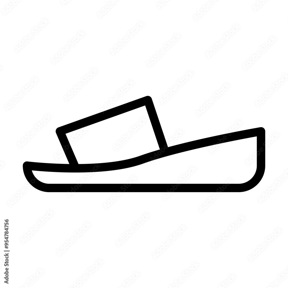 Sandal icon in thin line style vector illustration graphic design Sandal icon in thin line style vector illustration graphic design