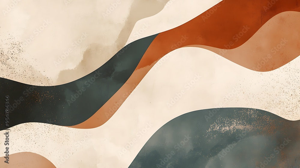 Serene Flowing Earth Tones - Abstract Organic Shapes Background with Natural Feel Serene Flowing Earth Tones - Abstract Organic Shapes Background with Natural Feel