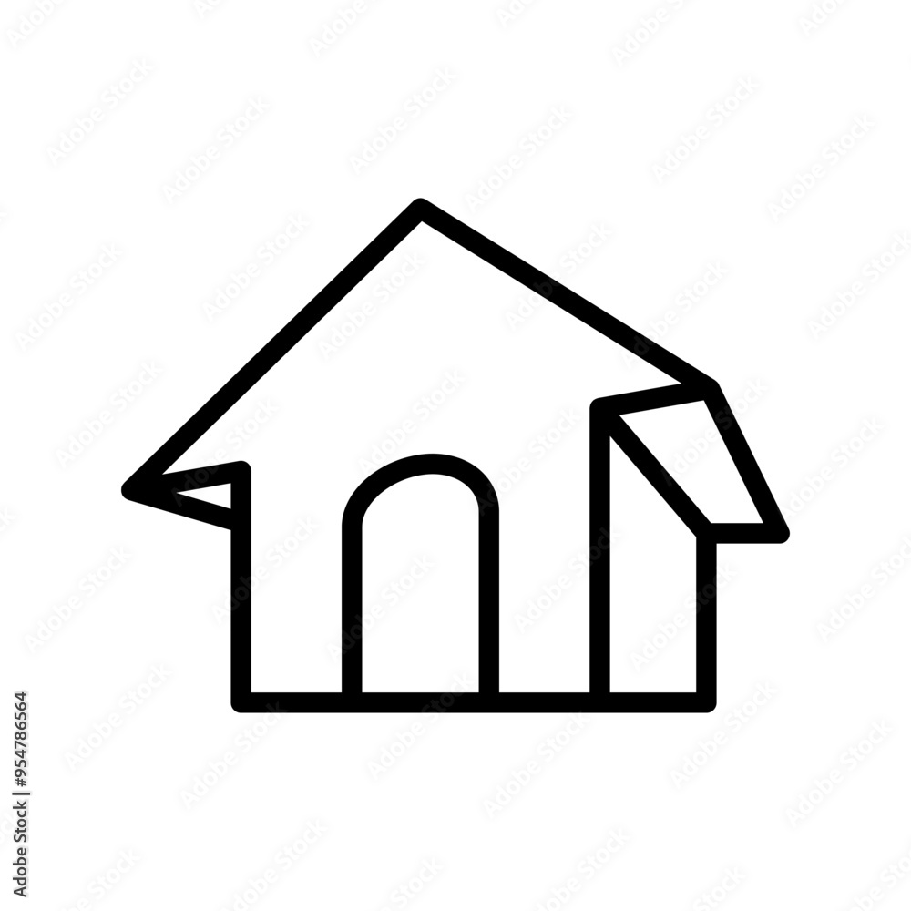 House icon in thin line style vector illustration graphic design House icon in thin line style vector illustration graphic design