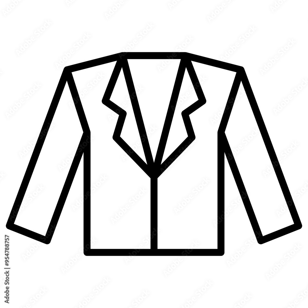 Suit icon in thin line style vector illustration graphic design Suit icon in thin line style vector illustration graphic design
