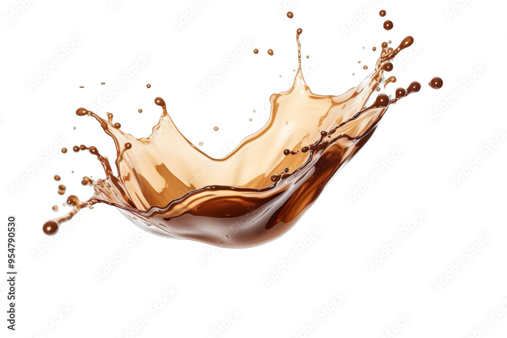 Splashes of coffee liquid splash in large waves, perfect for food or drink advertising, graphic design projects, and social media content Splashes of coffee liquid splash in large waves, perfect for food or drink advertising, graphic design projects, and social media content