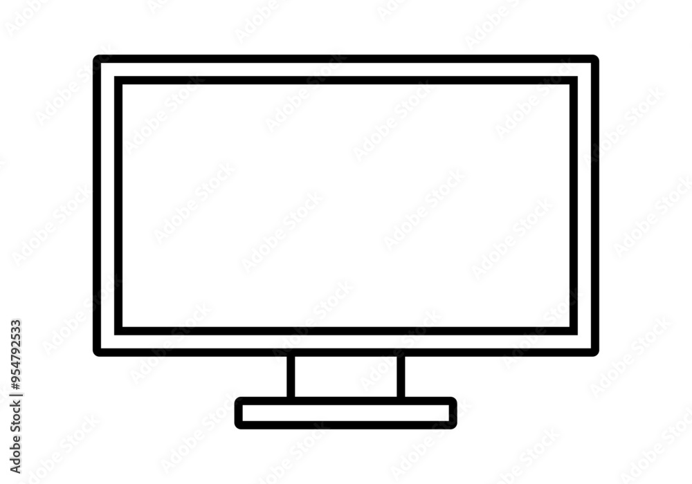 Icono negro de pantalla o monitor de pc Icono negro de pantalla o monitor de pc