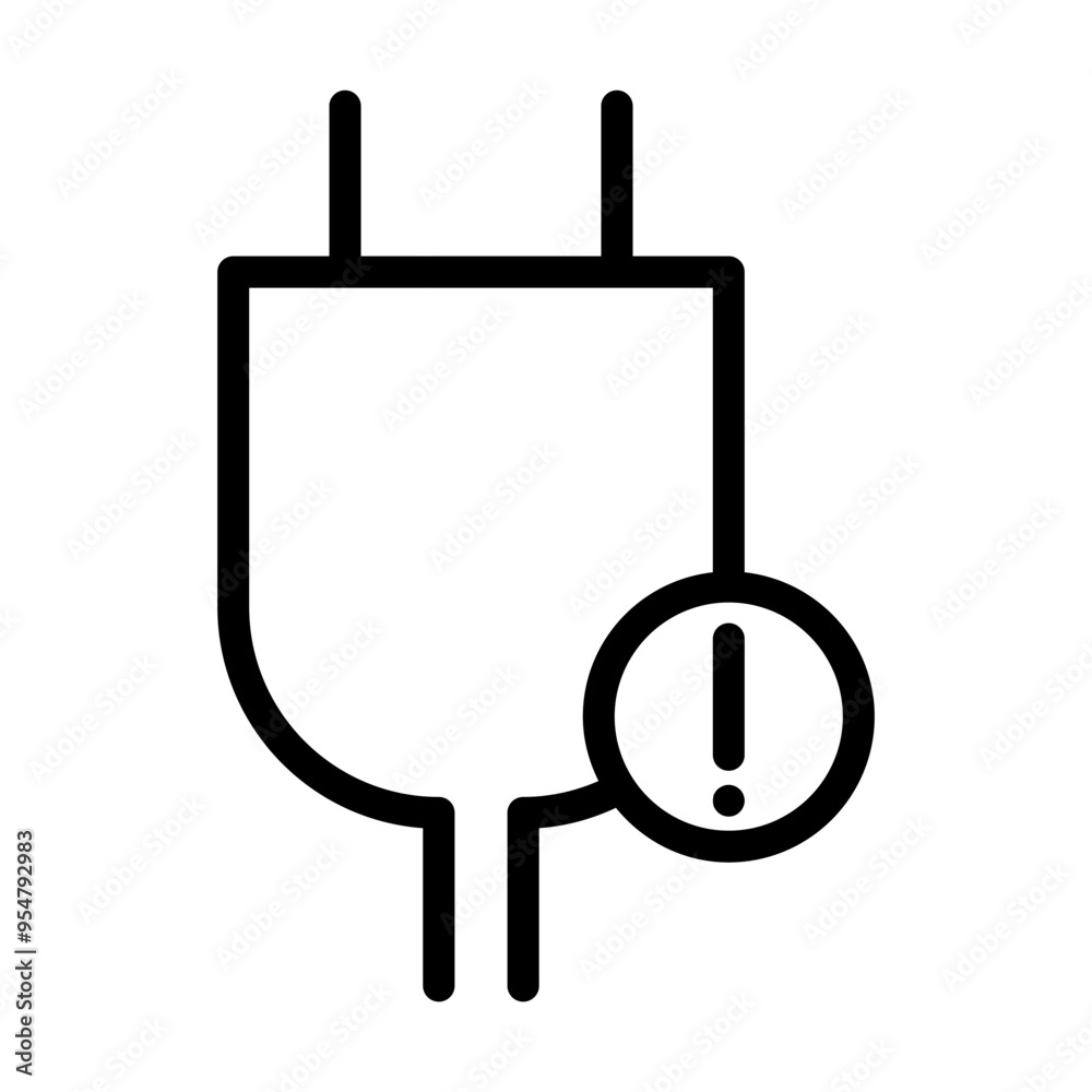 Disconnect icon in thin line style vector illustration graphic design Disconnect icon in thin line style vector illustration graphic design