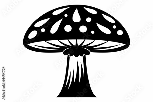 Mushroom icon silhouette vector illustration