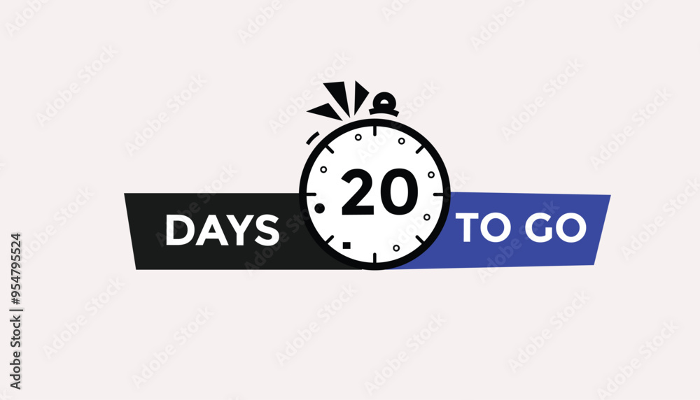 Web
20 days left Countdown number banner templates. time icon. Vector Illustration 
