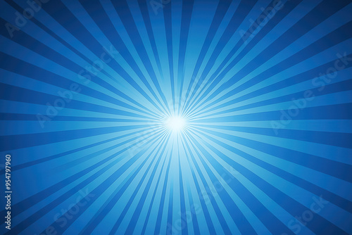 Blue Sunburst Background