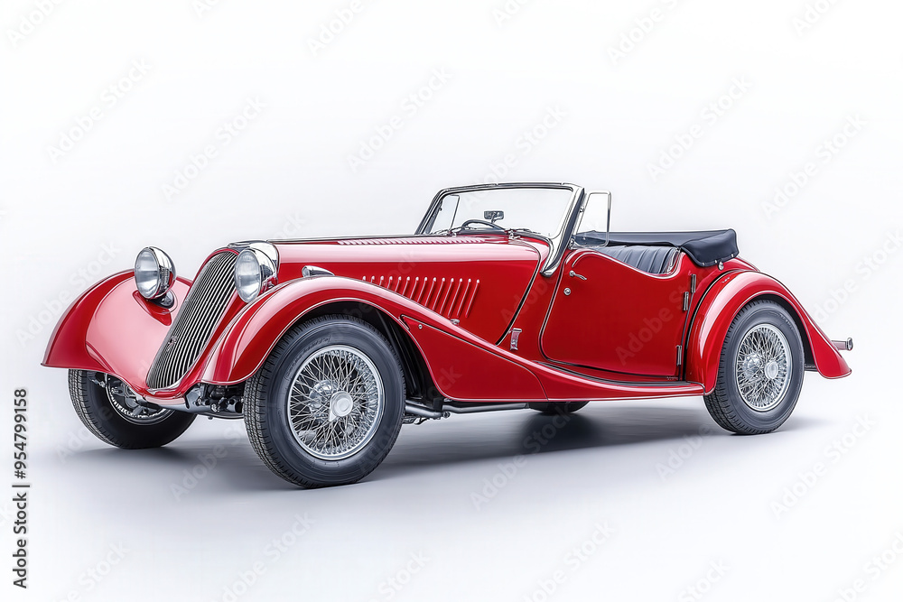 Classic Car On White Background Classic Car On White Background