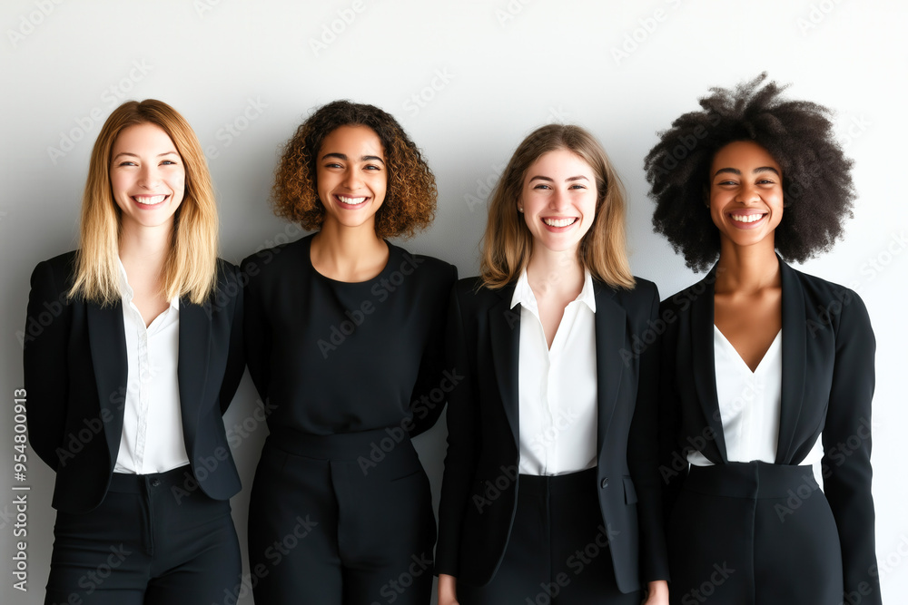 Group Of Diverse Business People On White Background Group Of Diverse Business People On White Background
